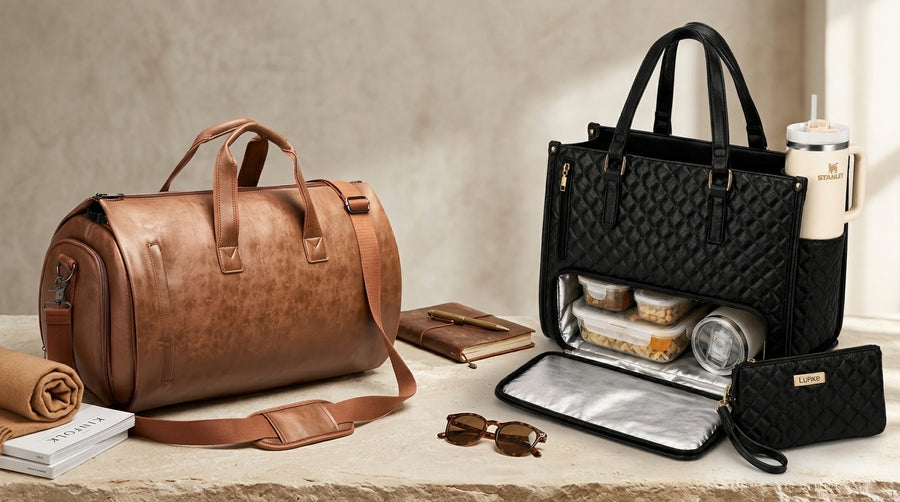 Luhxe 3 in 1 Tote Bag vs Leather Duffel Bag Comparison