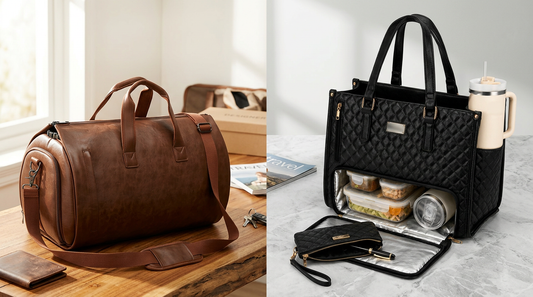 Leather Duffel Bag vs Luhxe 3 in 1 Tote Bag