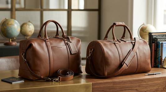 Samsonite mens leather classic weekender vs Luhxe Leather Duffel