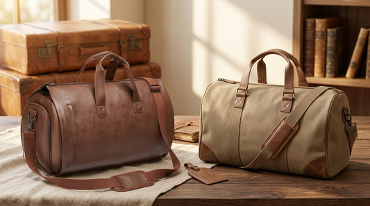 Leather vs canvas duffel bag for travel in 2026