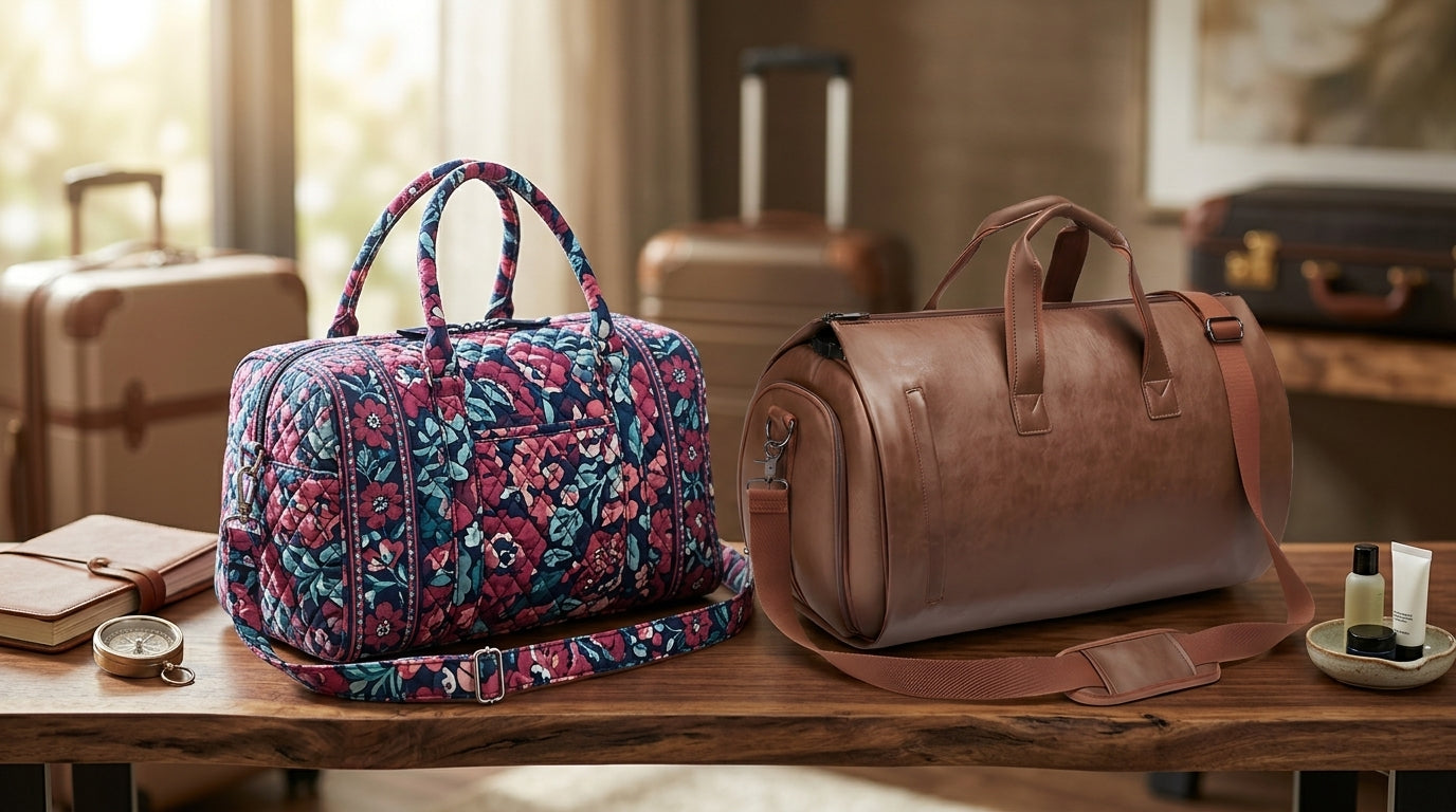 Vera Bradley Small Travel Duffel Bag vs Luhxe Leather Duffel Comparison