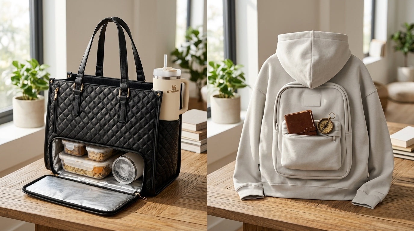 Luhxe 3 in 1 Tote Bag vs the Hoodie Backpack Comparison and Review