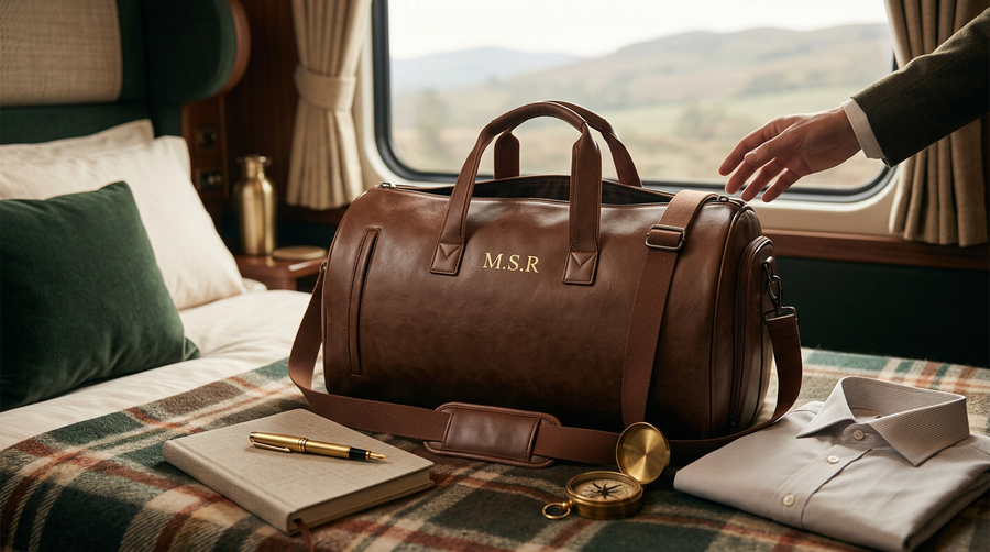 Why a Monogrammed Leather Travel Bag Defines Modern Luxury