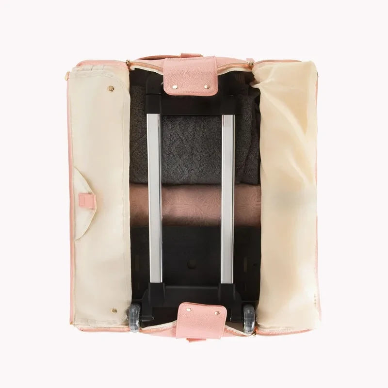 The garment section of the Luhxe Travel Bag 2.0 opened flat